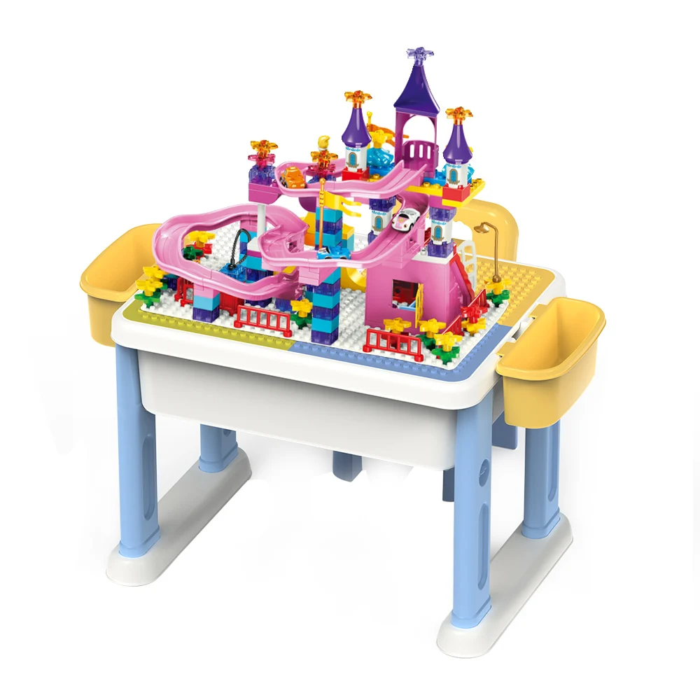 

Ukboo Big City Diy Activity, украшения стола на день рождения, блоки, большой блок, опорная плита, строительный блок, игровой стол с местом для хранения