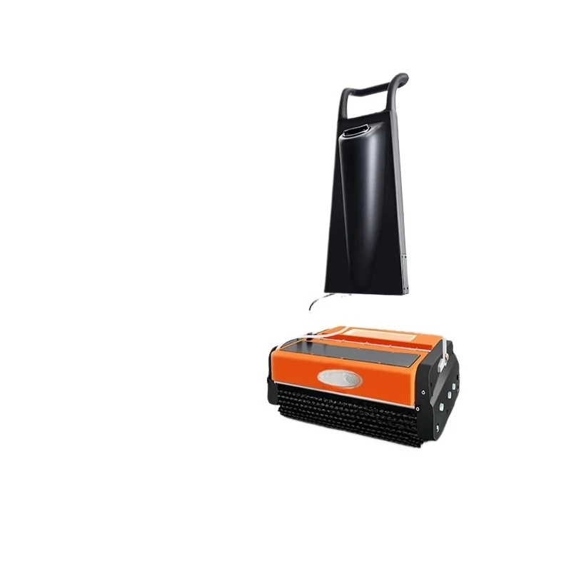 Escalator cleaning machine, sweeper, handrail cleaning, step ladder carpet, water spray cleaning, water absorption three-in-one