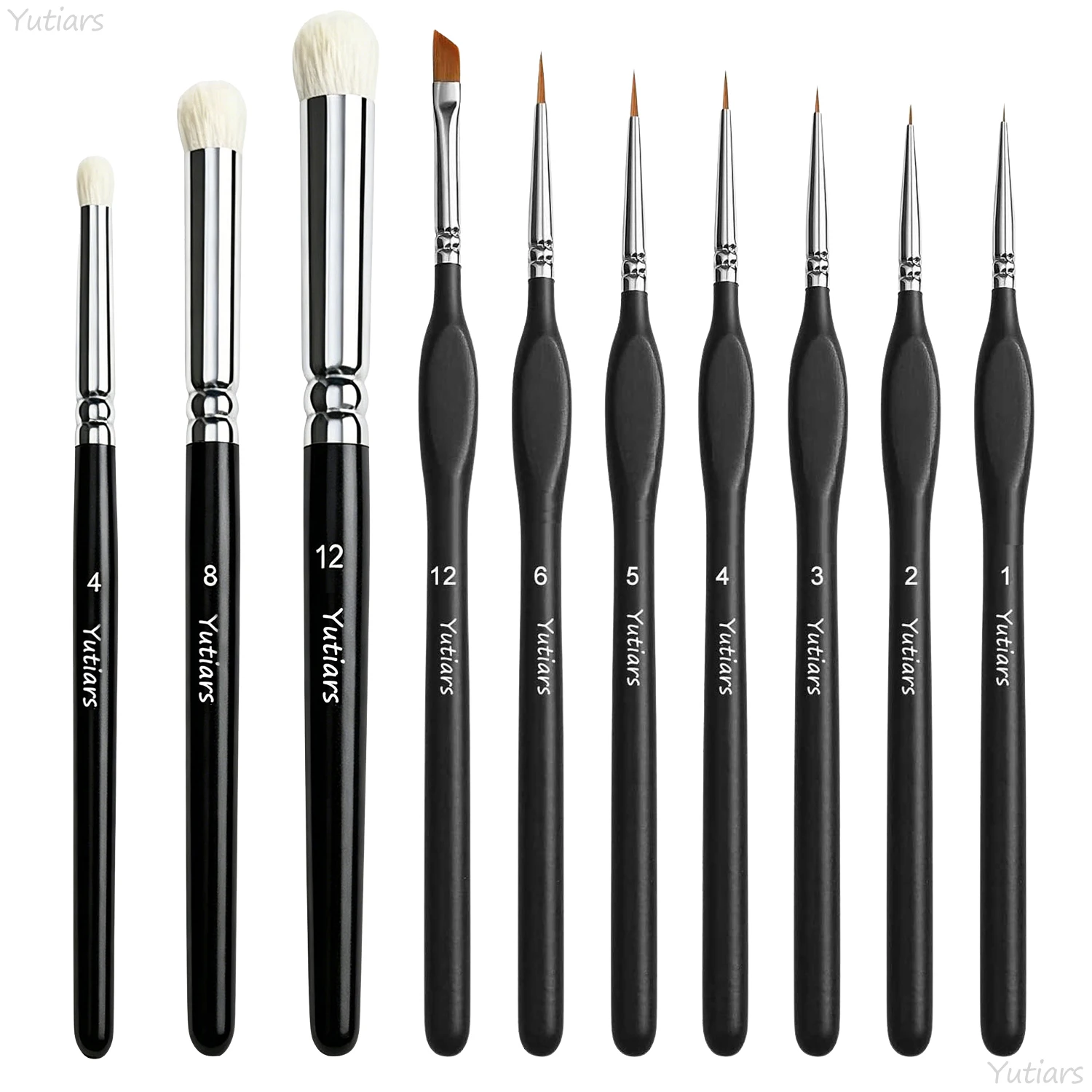 Professional Modellers Miniature Dry Brush Set 3/6/7/10pcs Premium Drybrush for Enamel Figurines Warhammer Scale Model Painting