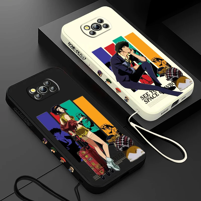 Чехол для телефона с рисунком в стиле аниме Cowboy Bebop для Xiaomi Poco Cover для X4 X3 F4 NFC M6 M5 M4 M3 GT S Pro 4G