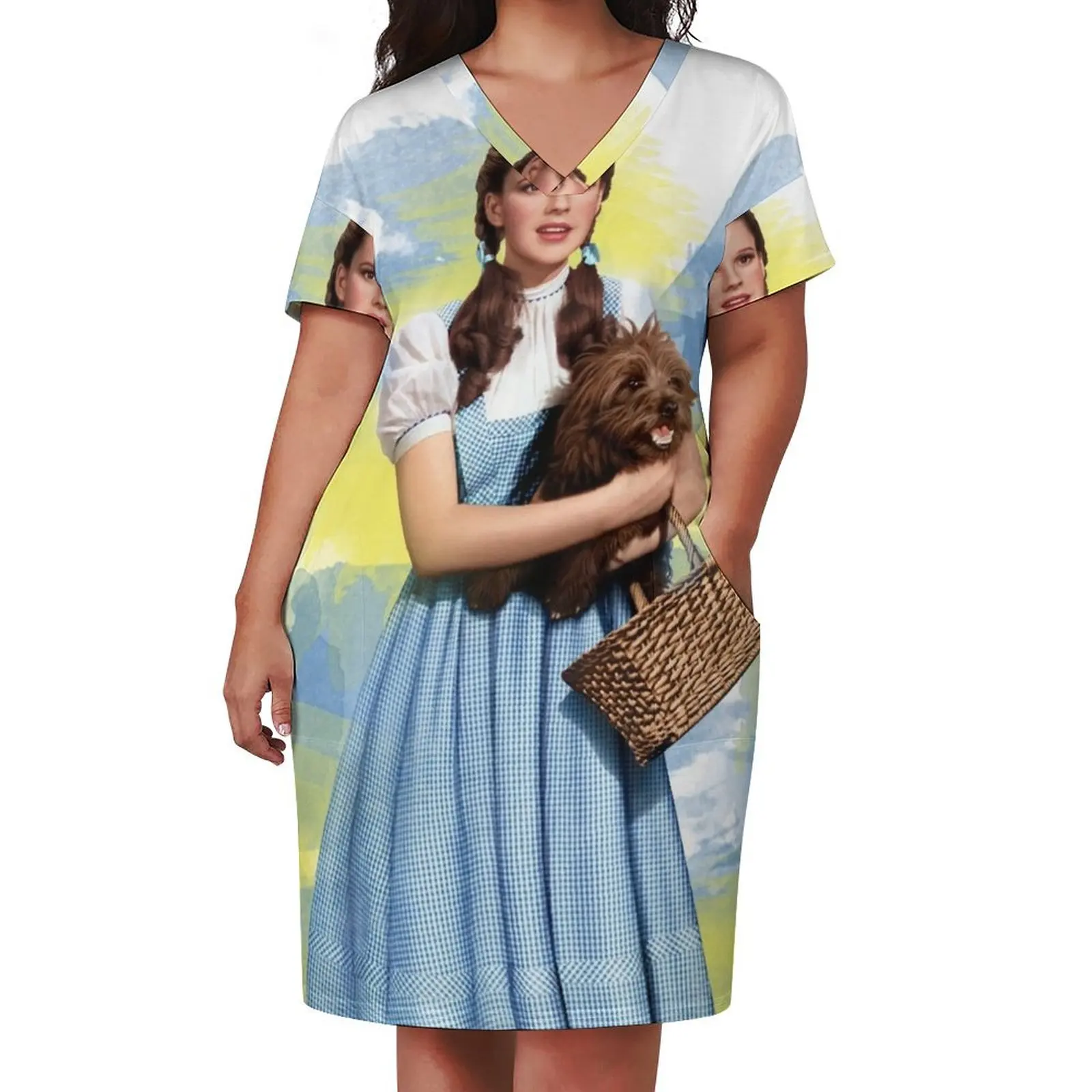 Dorothy Gale watercolors Loose Pocket Dress summer dress for women 2025 Women's dress