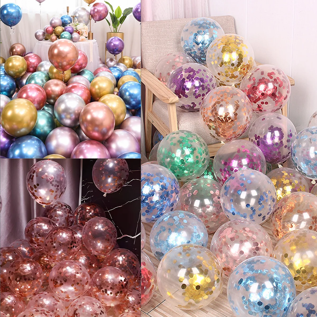 

20/25/30pcs Latex Balloon Gold Silver Black Pink Birthday Wedding Party Balloon Happy Birthday Metallic Chrome Ballon Decoration