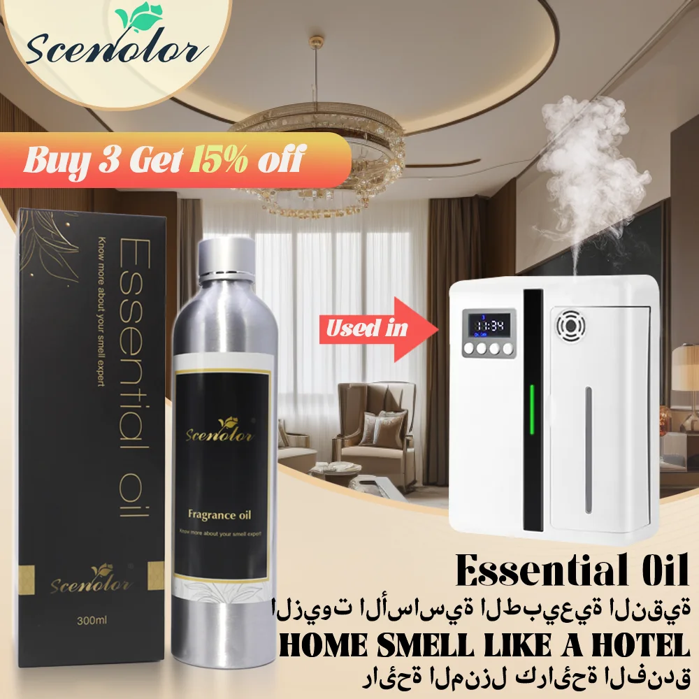 Hotel  Perfume Refillable Essential Oil 300ml Pure Plant Extrat Fragrance Home Scent air Freshener For Aroma Diffuser Machine