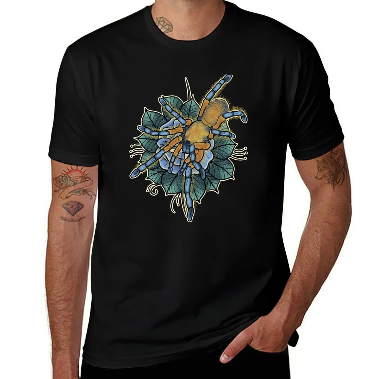 

Golden Blue-legged Baboon Tarantula T-Shirt custom shirt sublime graphic t shirt vintage plus size men clothing