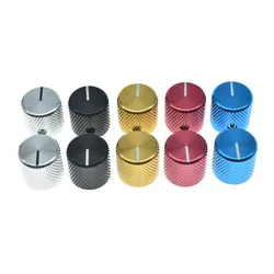 2pcs Aluminium Metal Guitar Bass Knobs Volume/Tone Control Knobs 1/4
