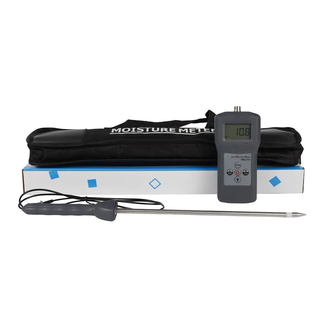 2022 pms710 medidor de umidade do solo digital analisador de umidade do solo teste de areia do rio terra de cimento ferramenta de sensor de plater 0-50% gama