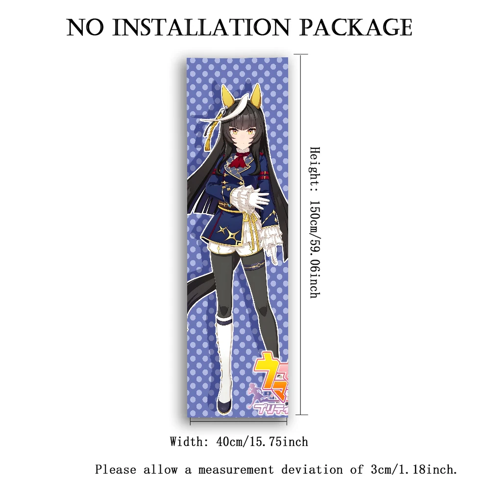Uma Musume Pretty Derby Gold City Anime Vertical Long Tapestry Full Body Horse Girl Wall Hanging Cloth Otaku Bedroom Dorm Wall