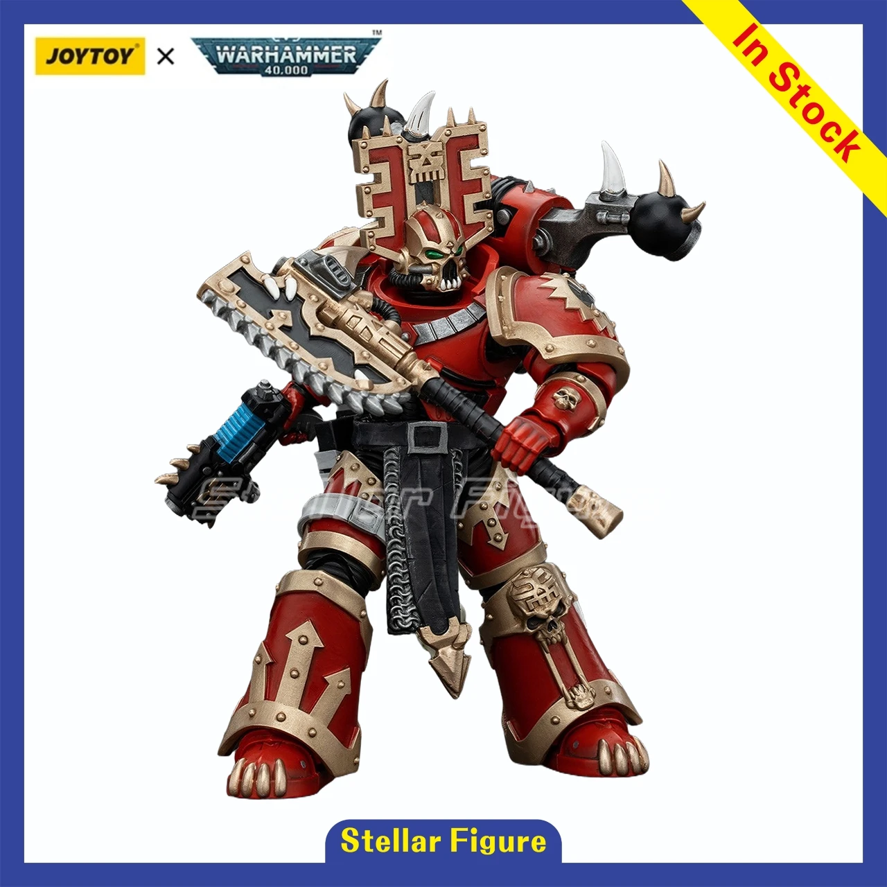 【SF】JOYTOY 1/18 عمل الشكل Warhammer 40K World Eaters Khorne Berzerker 4 Prime لعبة مجسمة هدية
