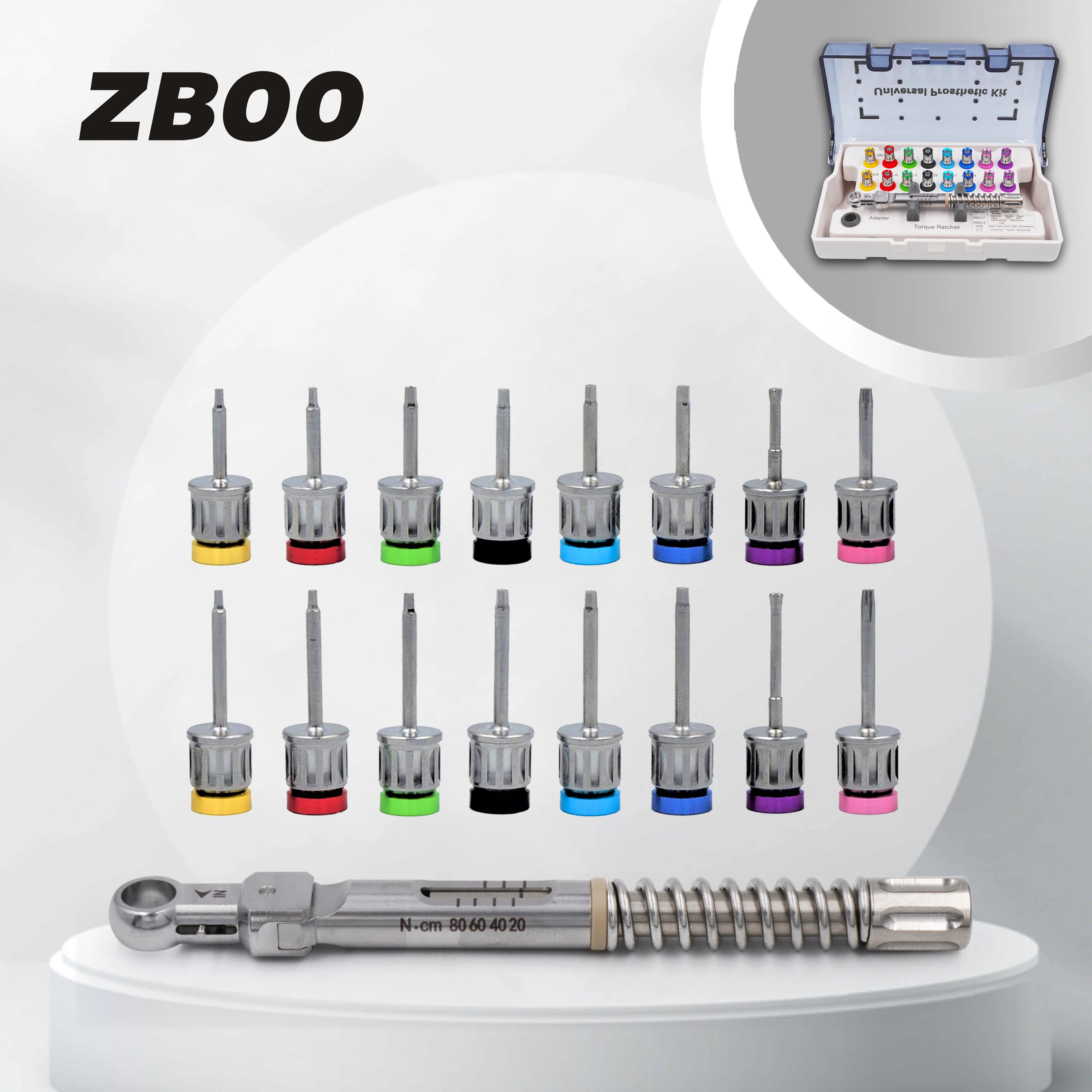 Dental New Design cacciavite strumenti dentista impianto chiave dinamometrica cricchetto Set protesico 10-80NCM con driver e Kit chiave