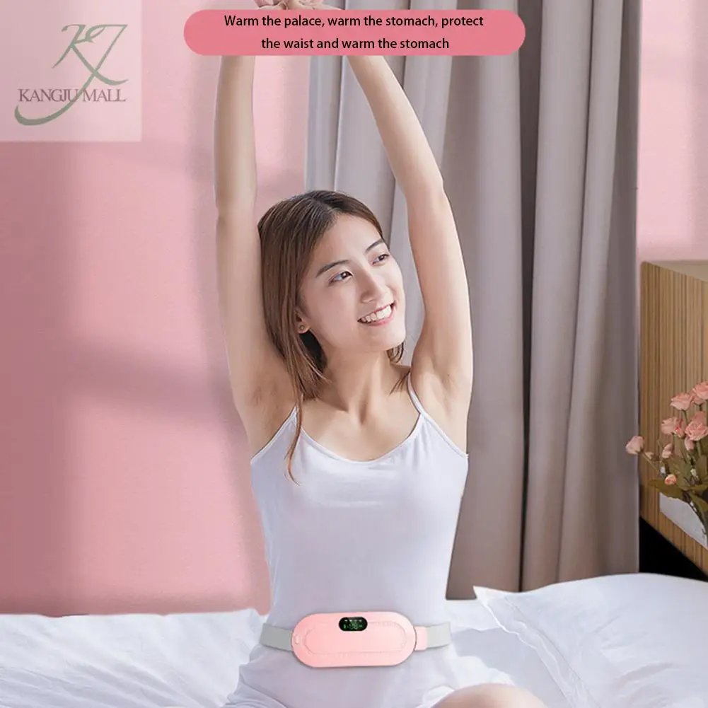 Rechargeable Warm Palace Belt Electric Heating Uterus Menstrual Stomachache Waist Massager With 3 Modes For Women