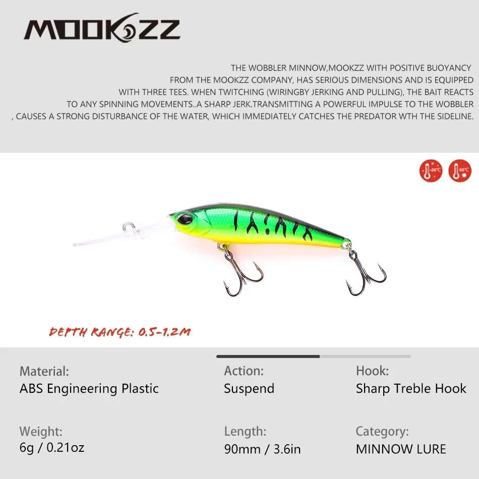 MOOKZZ Floating Minnow 90MM 6G  carp fishing  popper  fishing bait   swimbait fishing accessories  все для рыбалки