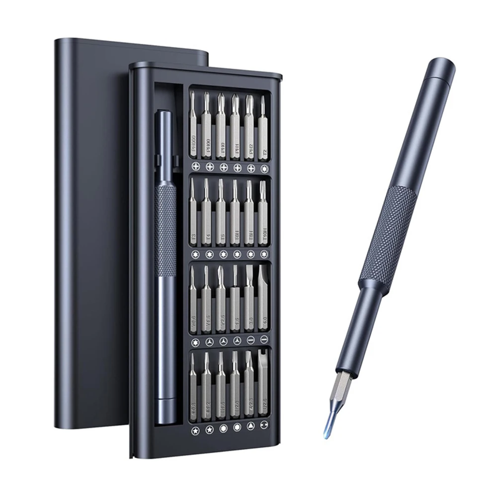

Набор прецизионных отверток 25 в 1, крестообразный Torx с шестигранной плоской головкой, магнитная отвертка для iPhone, ПК, часов, камеры, очков