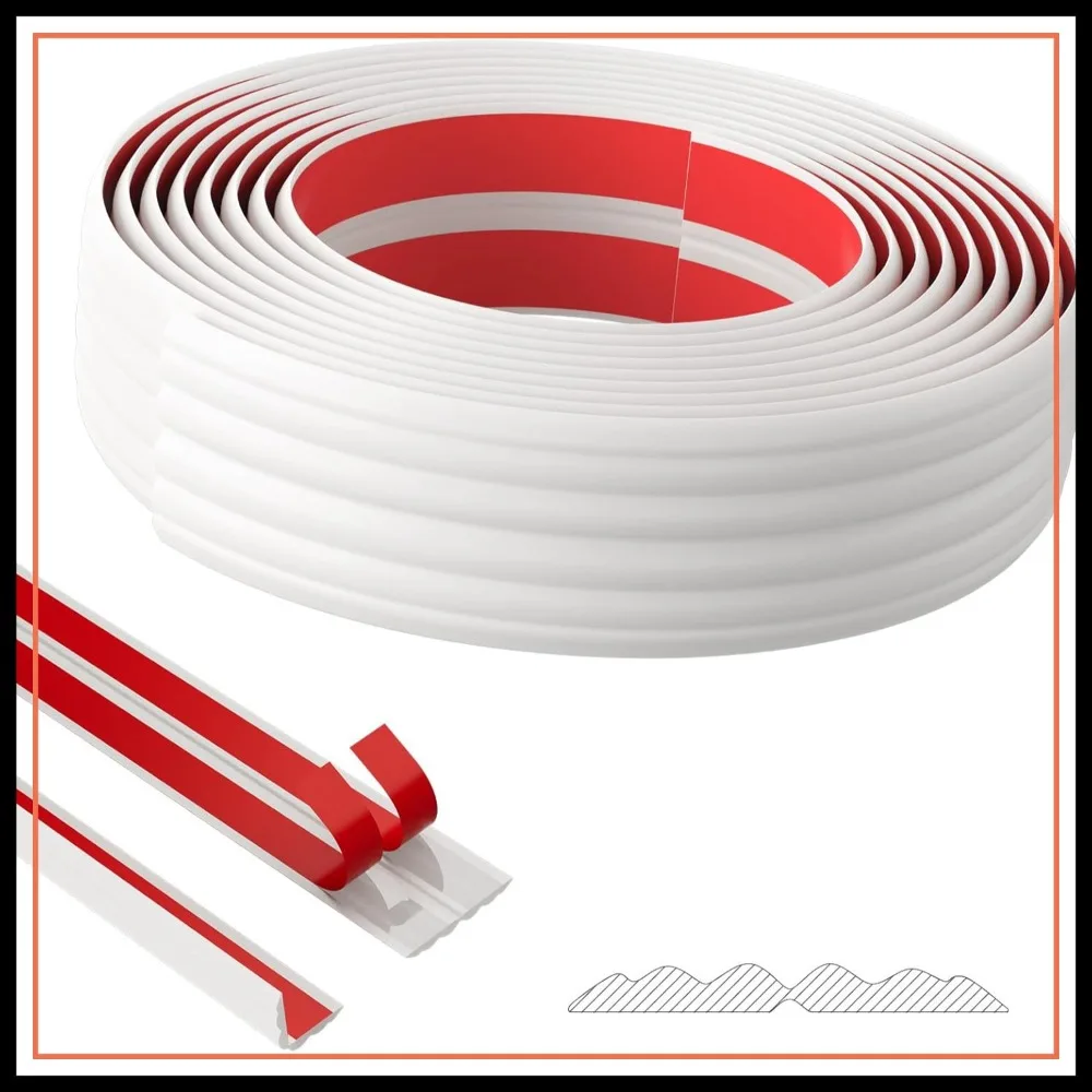 

Flexible Wall Corner Protector Trim, 10.5 ft Self-Adhesive Inside & Outside Corner Guard, Peel and Stick Molding for Wall Edges, Ceilings, Door Frames