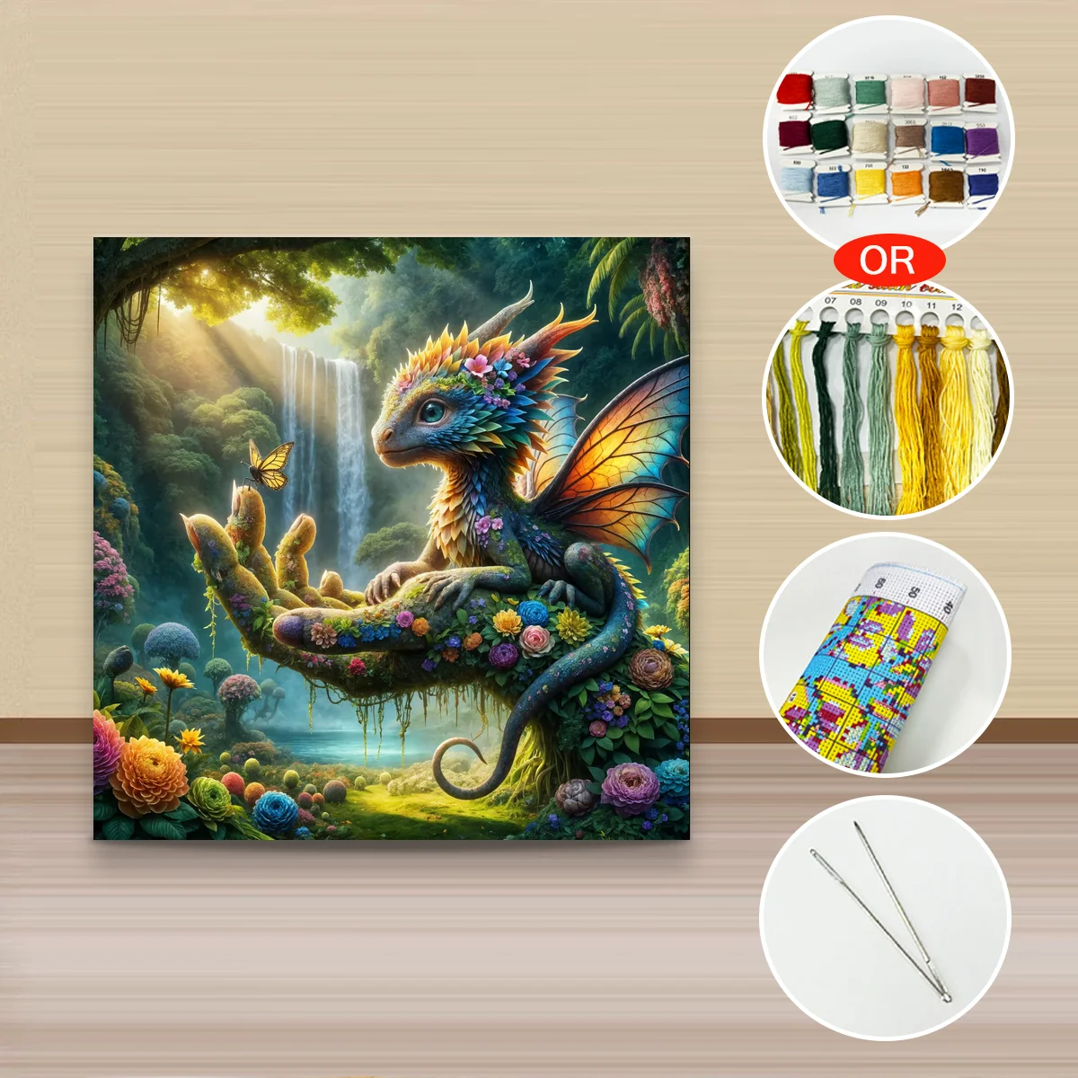 1 Stück 40x40 cm/15,74 Zoll, 11Ct/14Ct Kreuzstich-Set, DIY Valentinstagsgeschenk, Stickerei-Set für Festivals, Tiermotiv – Detail 3