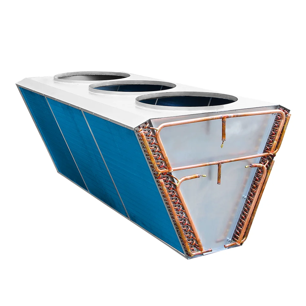 

Размер/материал V-образная медная трубка Гидрофильный алюминиевый конденсатор с ребрами Холодильное оборудование Конденсационный блок ISO