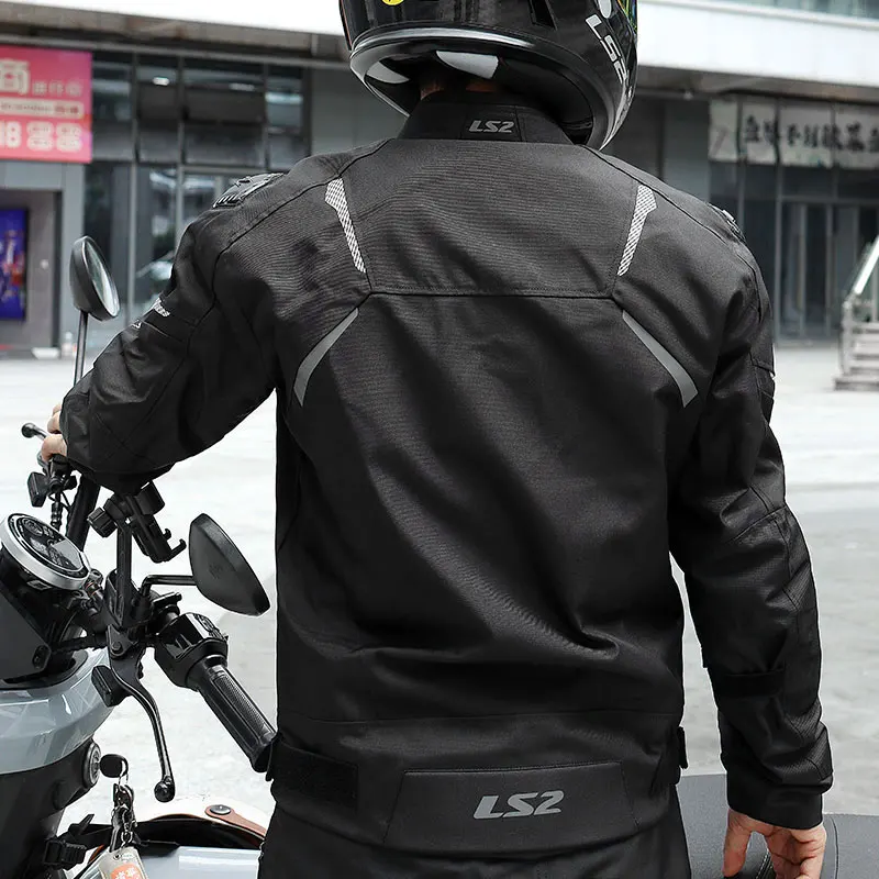 LS2 오토바이 라이딩 재킷 MJ174 오토바이 라이딩 슈트 사계절 S-xxxl 따뜻하고 통기성 방수 방풍 풀링 슈트