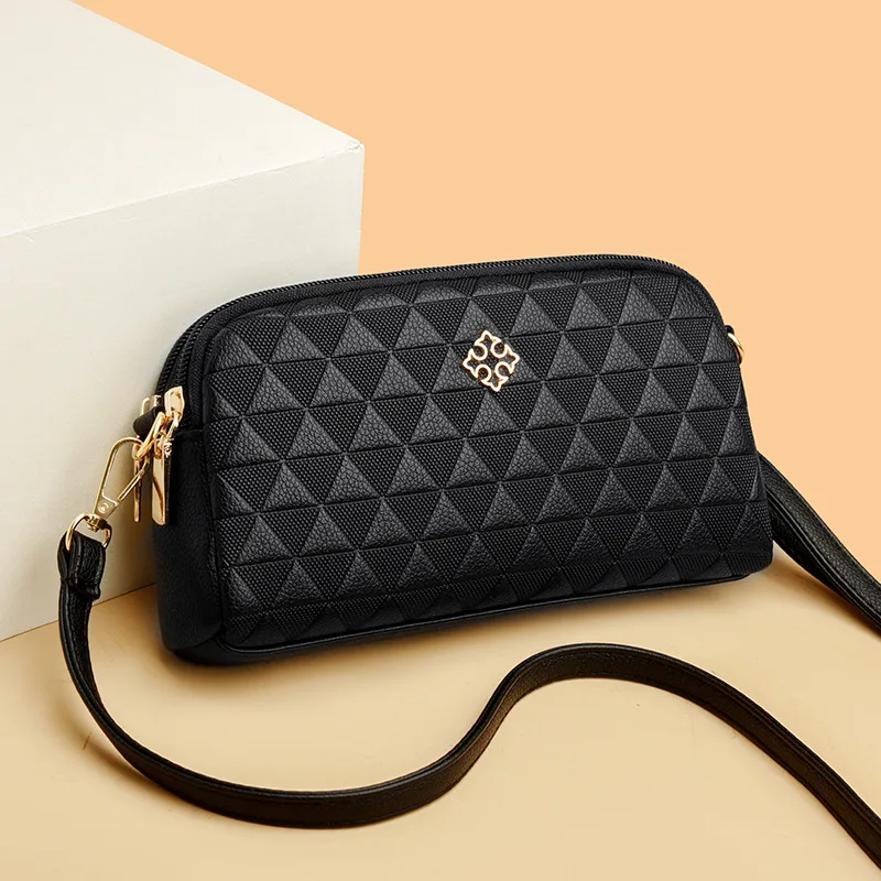 

2025 Embossed Mom Phone Bag for Women Minimalist Shoulder Crossbody Purse Fashionable Handbag