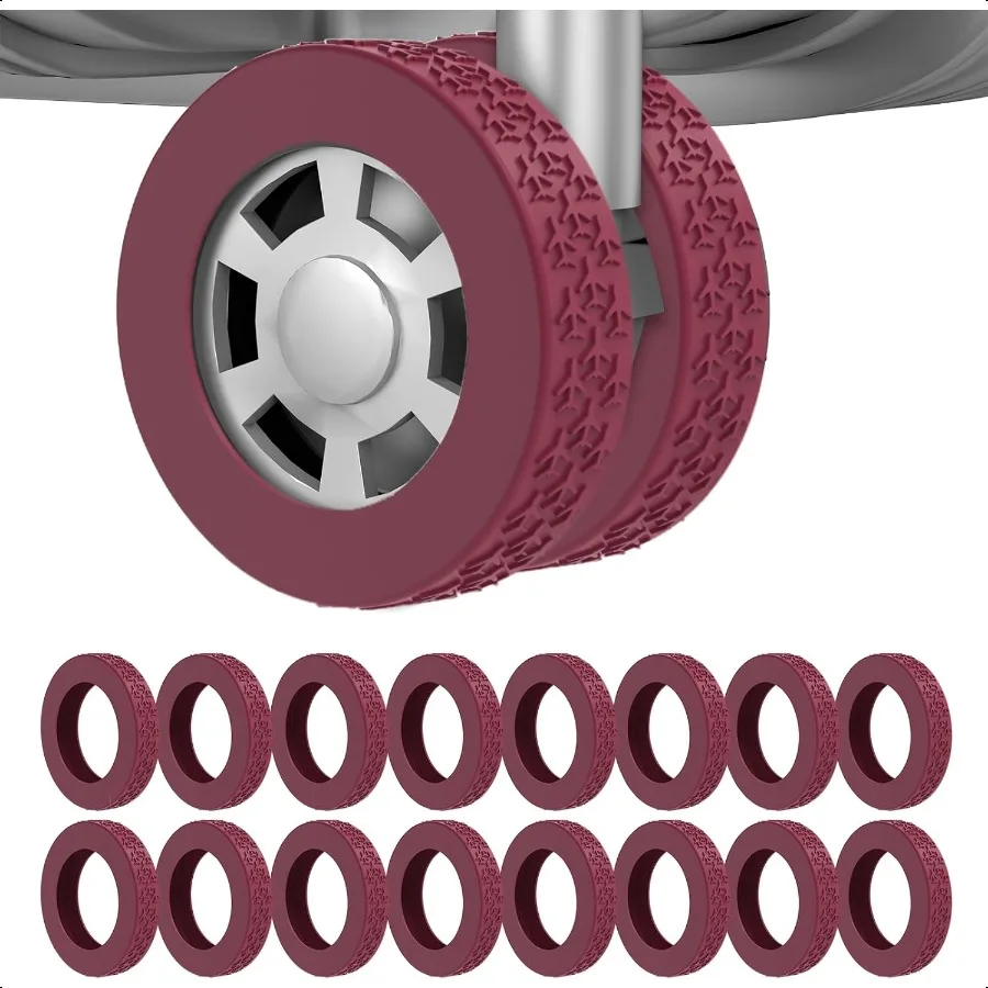 

16Pcs Lage Wheel CoversSilicone Suitcase Cover for 22.4'' Spinner Wheel Carry On Lage Wheels Protector Upgrade Suitcase Wheels
