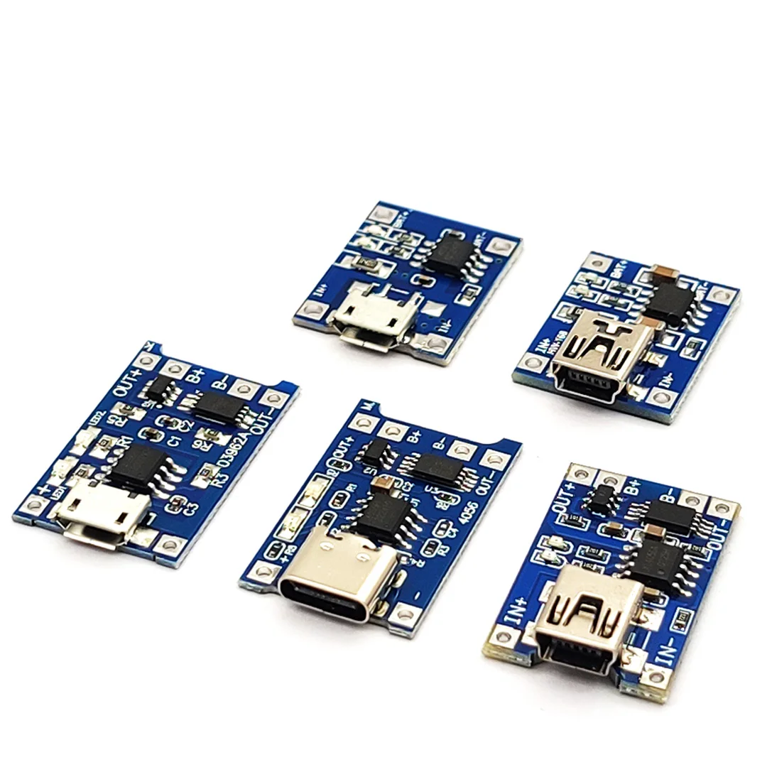 1個5v 1aマイクロUSB 18650タイプcリチウム電池充電ボード充電器モジュール保護デュアル機能tp4056 18650