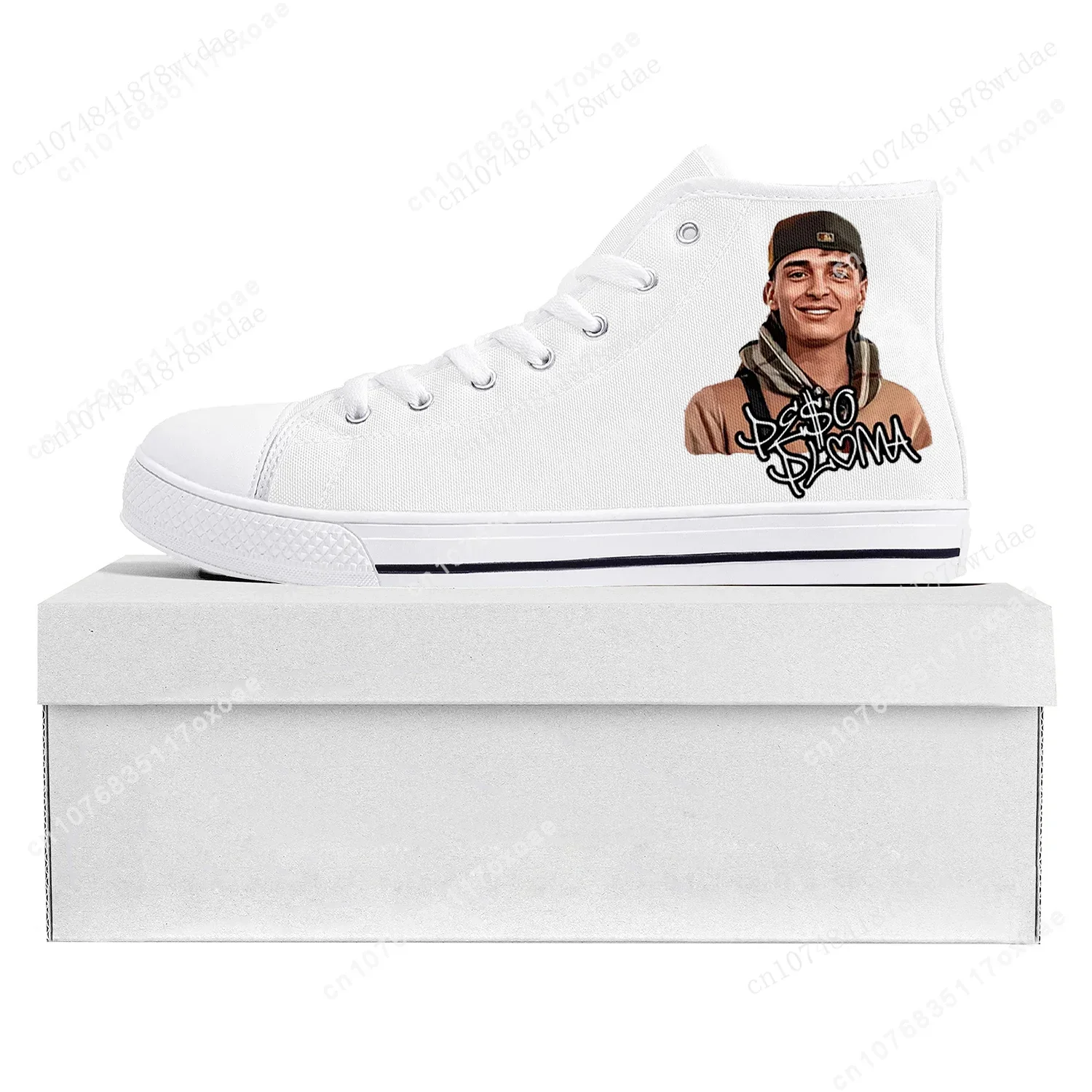 أحذية رياضية عالية الجودة من Peso Pluma Singer Ella Baila Sola للرجال والنساء المراهقات من القماش أحذية رياضية غير رسمية مصنوعة حسب الطلب