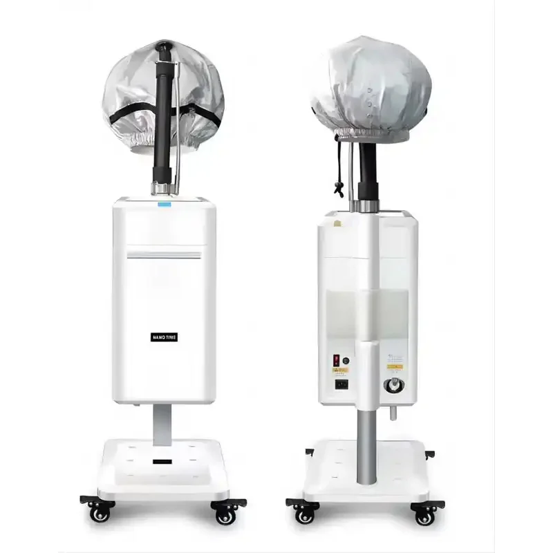 Professional Steam Perm Machine with Cap Hair Care Ozone Repair Nano Micro Mist Spray Steamer for Hair Salon BarberShop