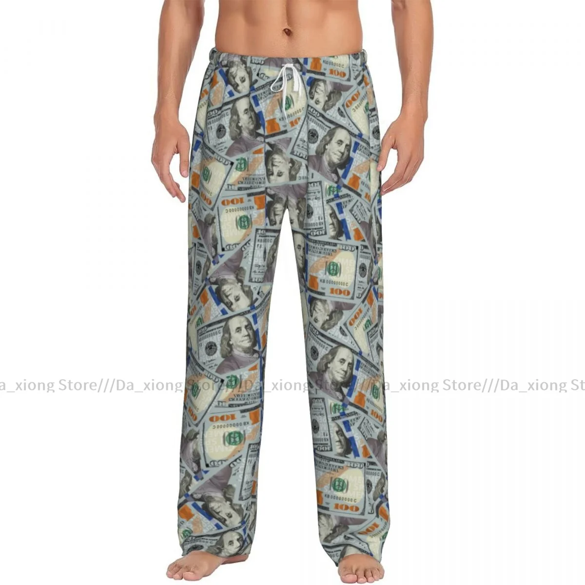 100 Dollar Bills Mens Pajamas Pyjamas Pants Lounge Pants Sleep Bottoms