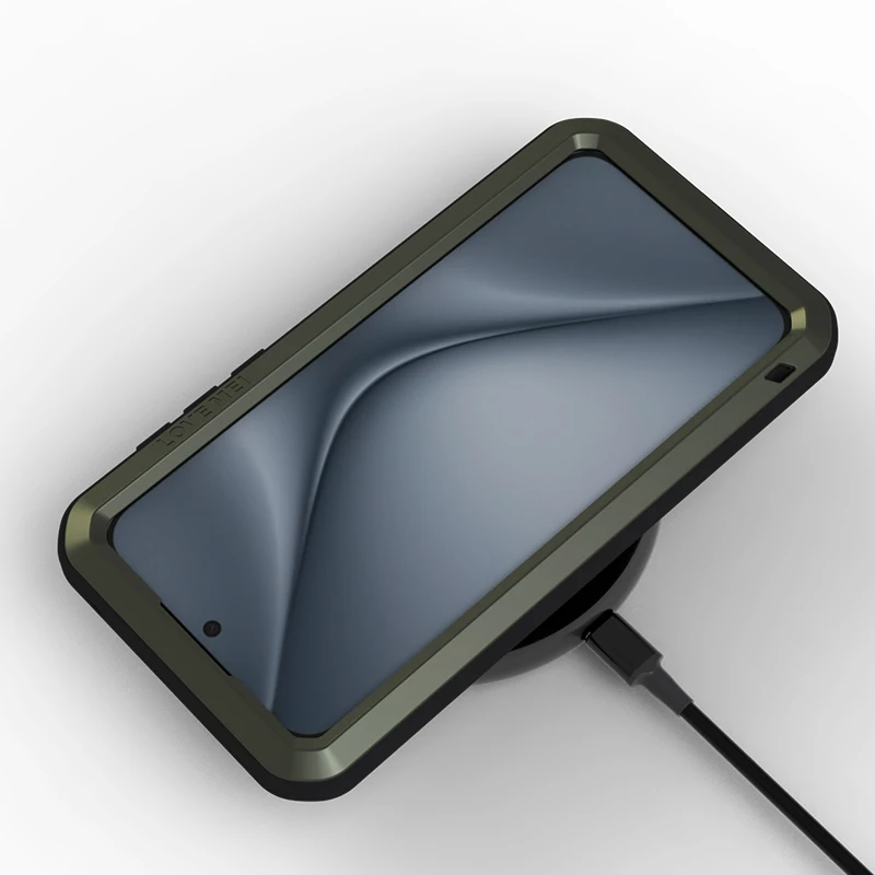 Etui na telefon Love Mei do Huawei Pura 80 70 Ultra P60 Pro, metalowe, silikonowe, ochronne, wstrząsoodporne, pyłoszczelne, w stylu militarnym. — zdjęcie produktu 6