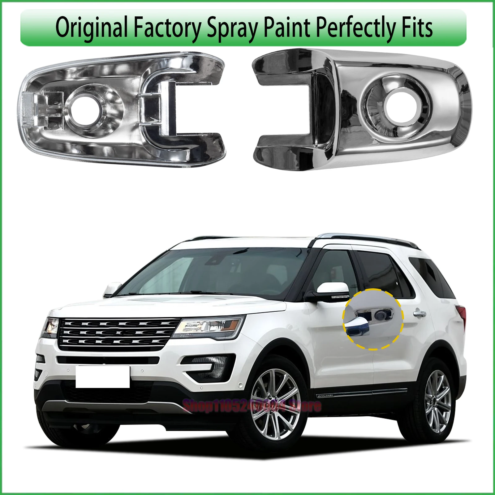 For Ford Explorer Edge 2011 2012 2013 2014-2019 Front Left Exterior Chrome Door Key Cover Cap BA1Z78218A14A