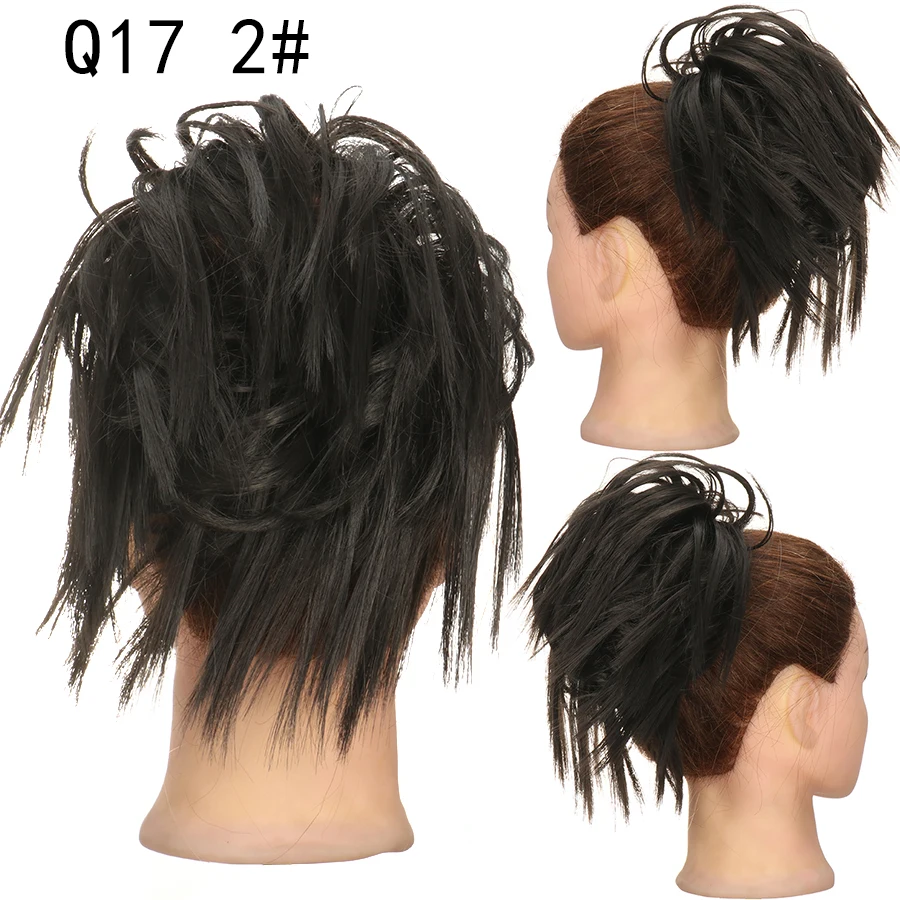 Messy Bun Hairpiece with Elastic Rubber Band