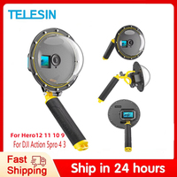 TELESIN Diving Dome Port for DJI Action 5 Pro 4 3 for Gopro Hero 12 11 10 9  Accessories Waterproof Housing Diving Equipment