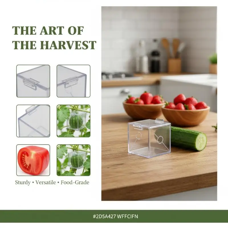 Heart Star Square Fruit Vegetable Plastic Shaping Mold Set Durable Creative Plant Growth Tool for Home Garden 