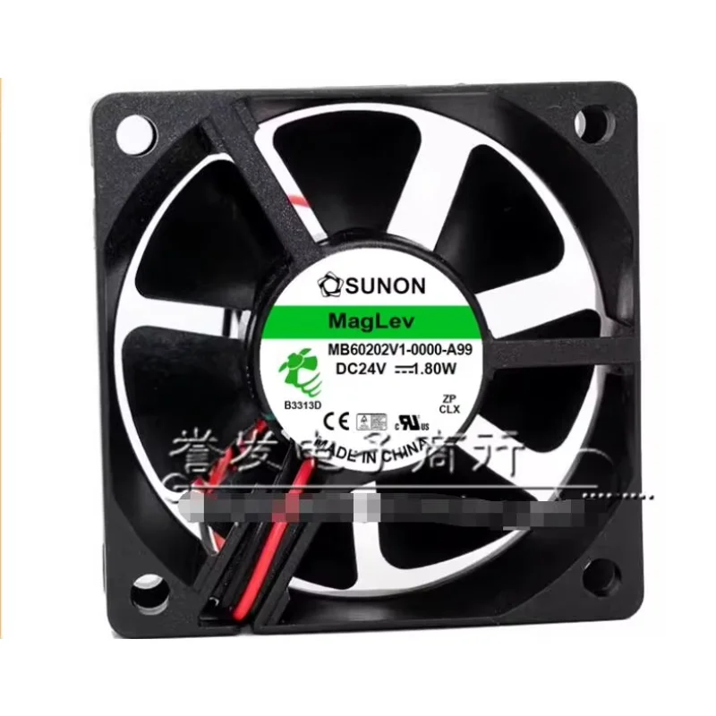 SUNON MB60202V1-0000-A99 DC 24V 1.80W 60x60x20mm 2-Wire Server Cooling Fan