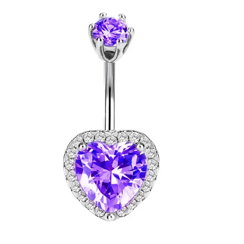 1Pc Fashion Crystal Belly Button Piercing Jewelry For Women Shiny Butterfly Navel Piercing Heart Piercing Nombril Belly Ring