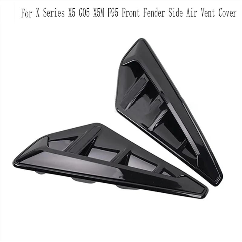 For BMW X Series X5 G05 X5M F95 Front Fender Side Air Vent Cover Replace Trim Shark Gills - Image 2