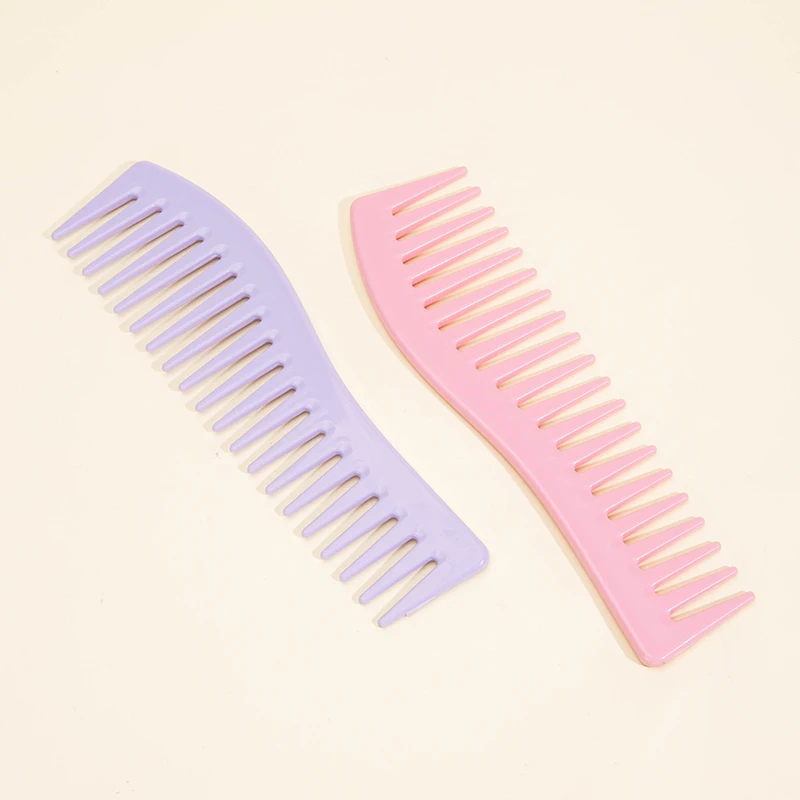 Wide Tooth Shark Plastic Curly Hair Salon Hairdressing Comb Oil Head Men\'s Back Hollow Comb Styling Tools Barber Accessories