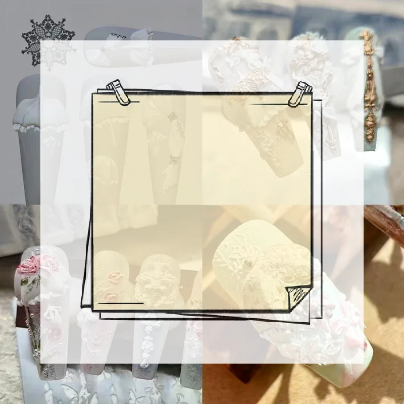 الصينية الرجعية فراشة نمط سيليكون قالب الأظافر الكرتون حلم الدانتيل مظلة 3D مجوهرات الأظافر قالب الأظافر الفني والإبداعي #1