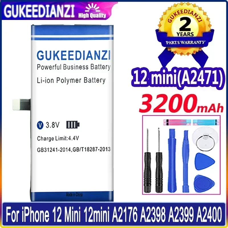 Bateria 12 Mini (A2471) 3200mAh Mobile Phone Batteries For I 12 Mini 12mini A2176 A2398 A2399 A2400 Portable Phone Spare Battery