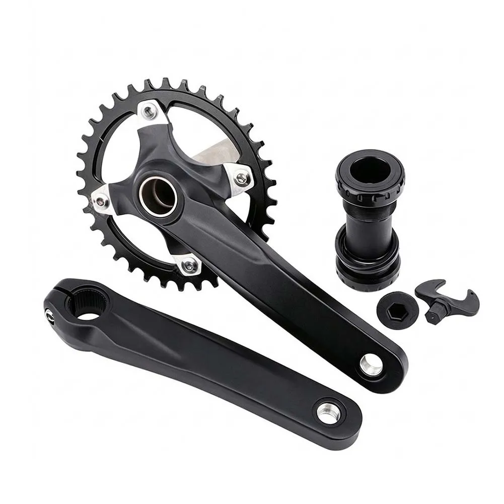 Aluminum Alloy Crank Bicycle Crankset Multi-groove Fixation Enhanced Durability Reliable Chain Engagement Bicycle Crank