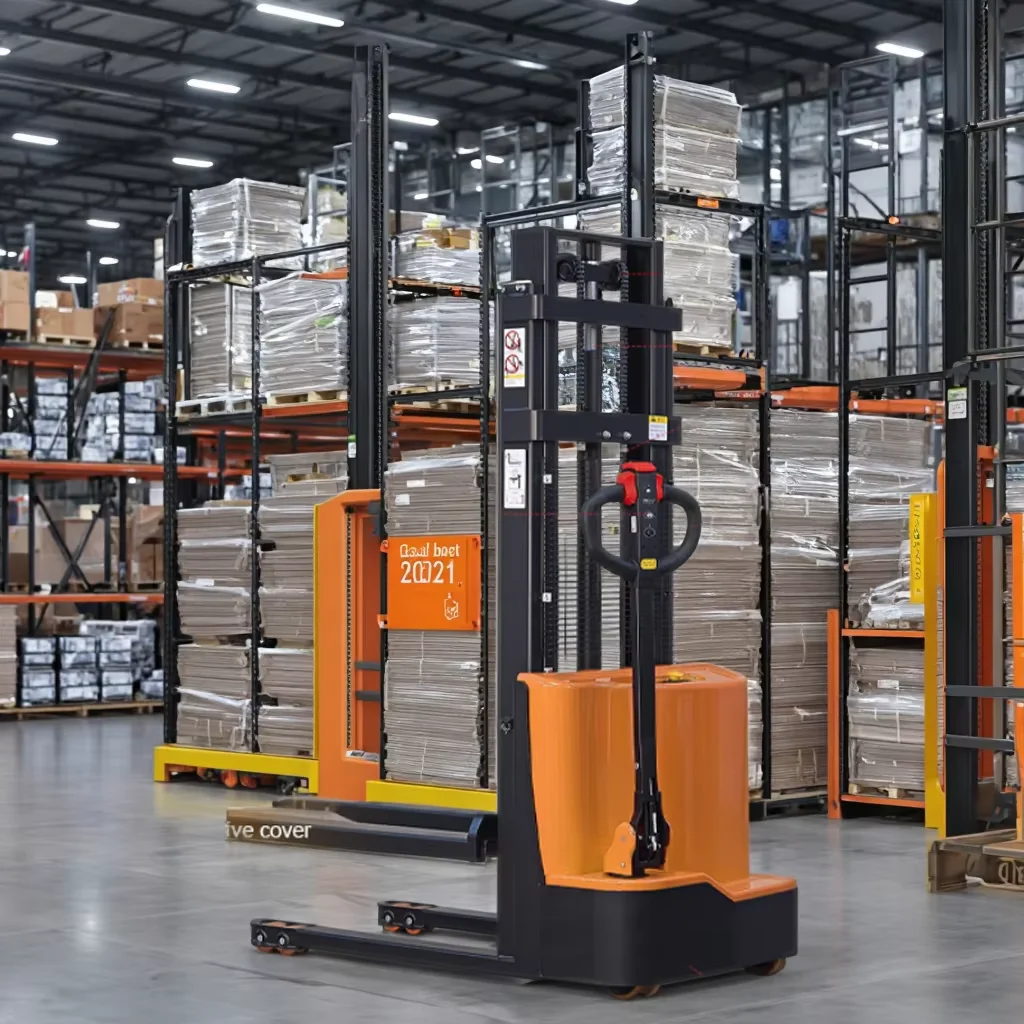 

Original Factaory 1.5Ton Electric Pallet Stacker Forklift-Light Range With 24V/85Ah Maintenance Free Battery