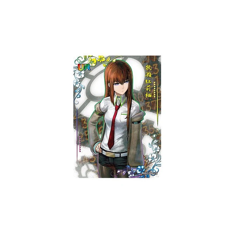 ONE PIECE UR series Makise Kurisu Anime characters Bronzing game collection card rare Cartoon toy flash card Christmas gift