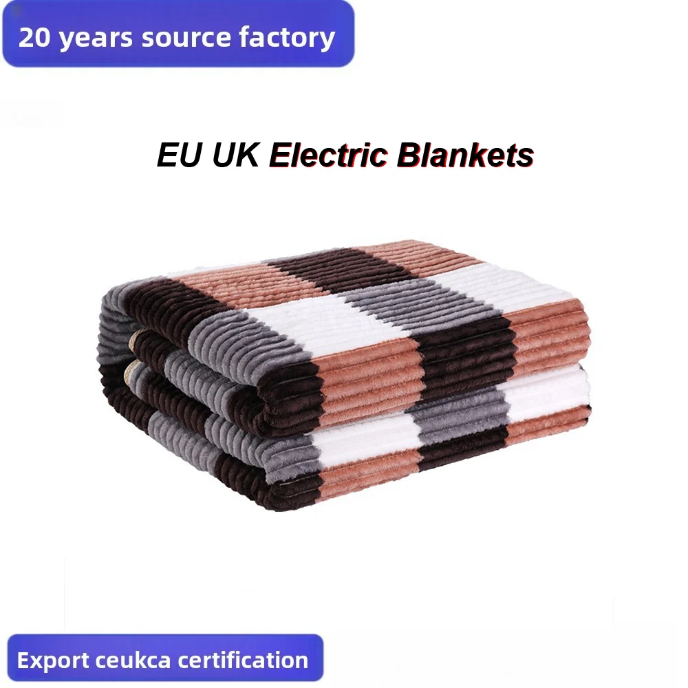 

ETL Certified Polyester Fiber Electric Blanket Single Double Size with Auto Shut-Off Home Safe Heating Pad for Winter Warmth