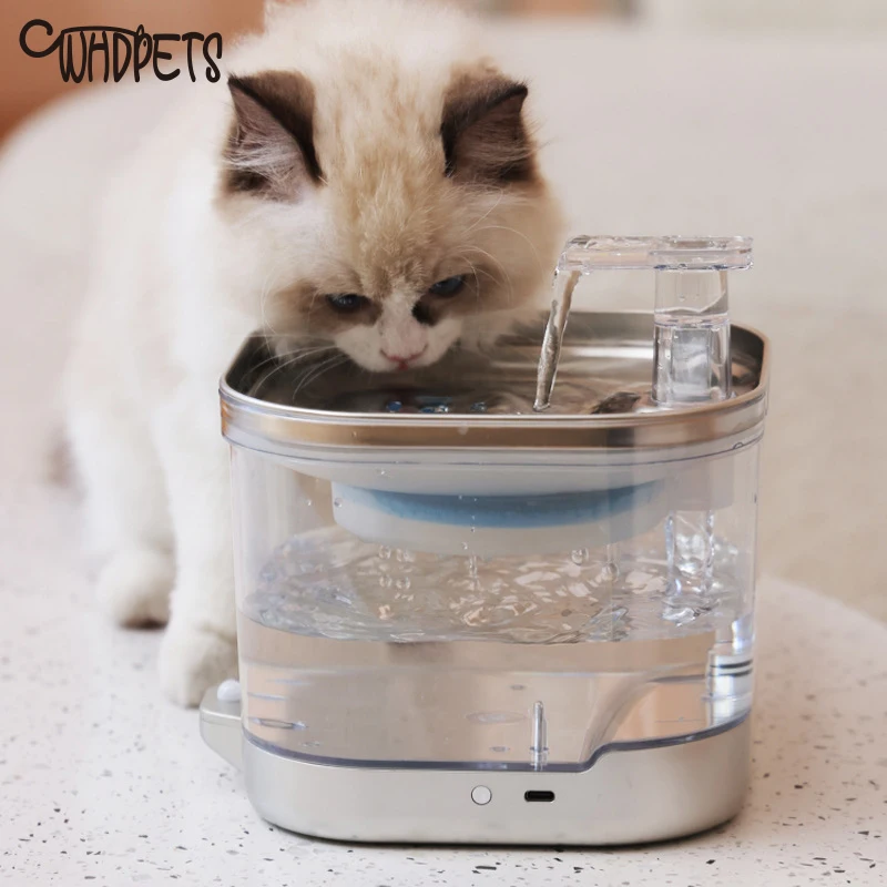 Wireless Cat Water Fountain 5000mAh Battery Rechargeable Smart Automatic Filter Cats Drinking Bowl Sensor Pet Water Dispenser