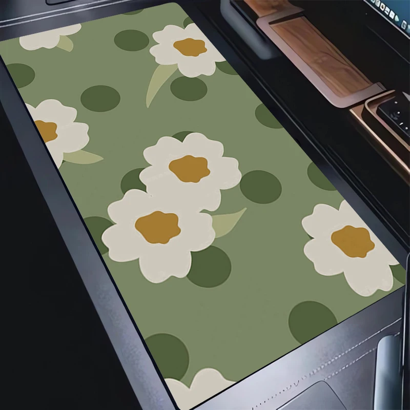 

Gaming Mouse Pad Flower Pattern Mousepad Gamer Desk Mat Cute Keyboard Pad Carpet Computer Table Surface For Accessories Mausepad
