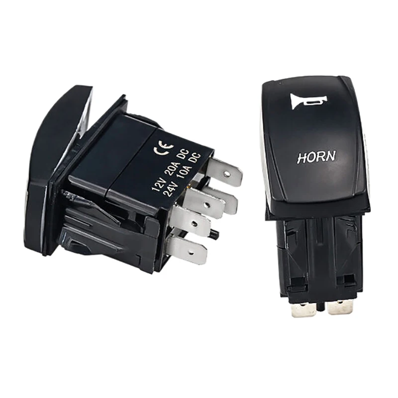 Interrupteur à bascule pour bras à bascule de voiture et bateau, 12V, étanche, boucle de verrouillage à 5 broches, bouton marin, bande lumineuse LED