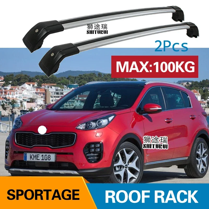 SHITURUI 2Pcs Roof Bars for KIA SPORTAGE (QL, QLE) 4TH 2015-2020 Aluminum Alloy Side Bars Cross Rails Roof Rack Luggage Carrier