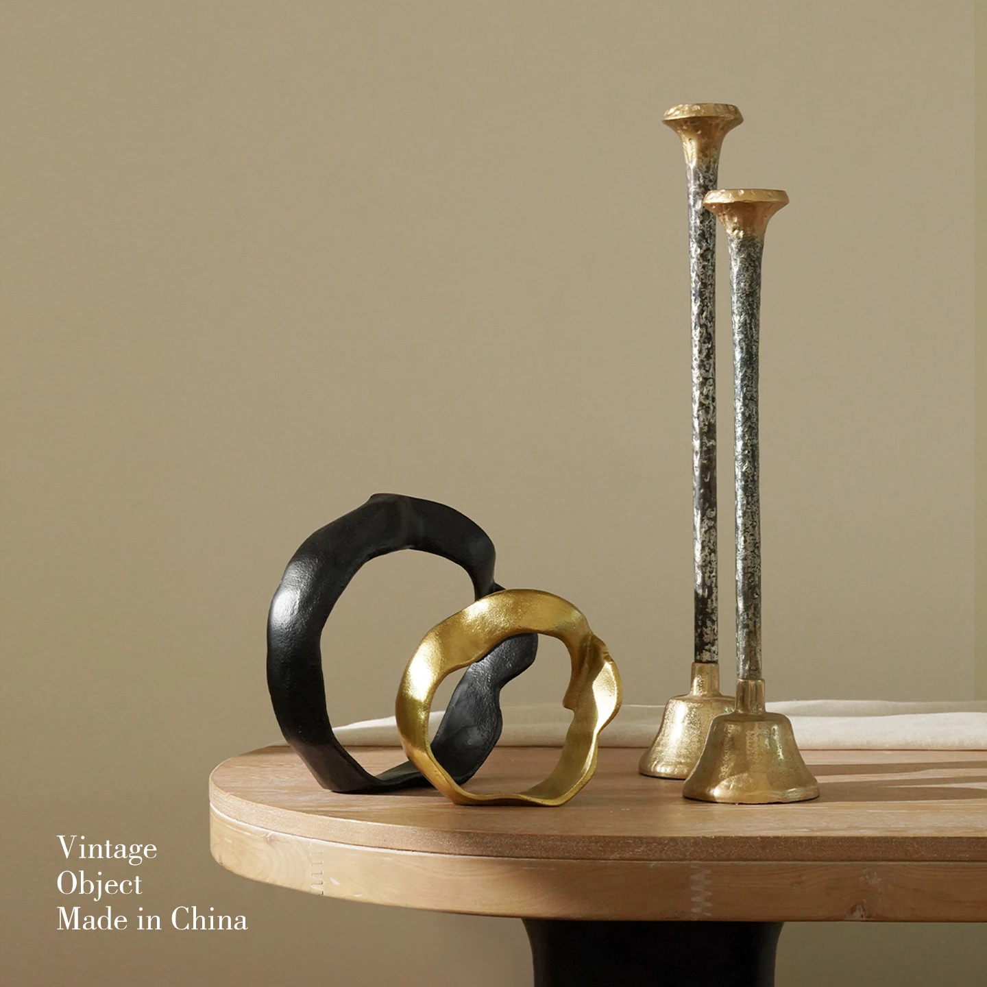 

Современное минималистское алюминиевое геометрическое кольцо с орнаментом, ультра-простая золотая художественная мягкая декоративная деталь