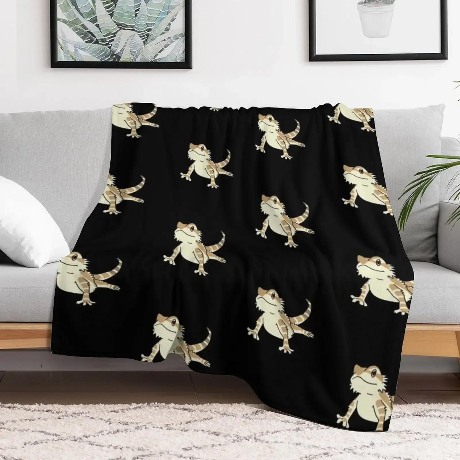 Cute Bearded Dragon Throw Blanket Sofa Beach decorative Luxury Brand Blankets