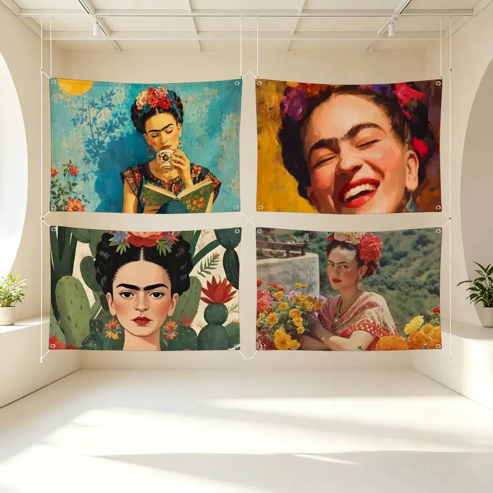 Hot F-Frida K-Kahlo Art  Flag Suitable For Party Club Outdoor Interior Wall Decoration Banner Fans Gift
