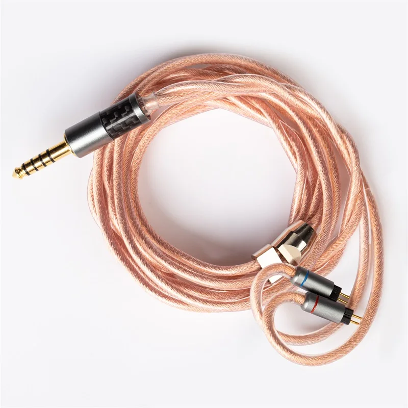 TRI Grace-C 2Core 6N Single Crystal Copper Silver Plated+4N Pure Mix HiFi Earphone Cable Earbuds Headset Wire For Aurora KS1 KS2