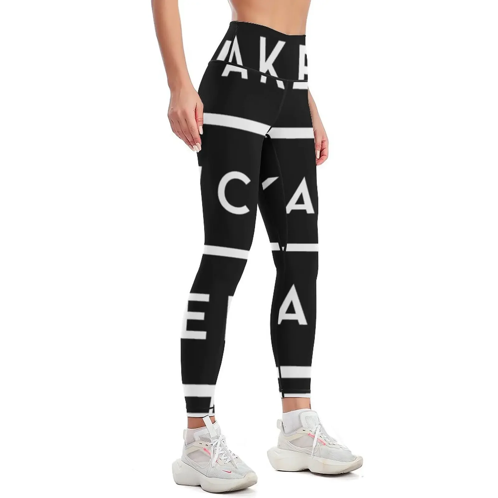 Wake up. Kickass. Repeat. Leggings for girls Clothing fitness gym's sportswear Womens Leggings